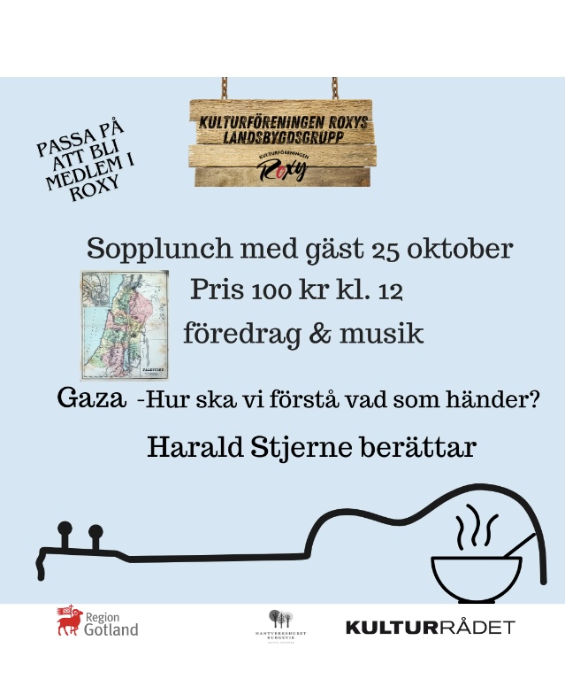 Sopplunch med föredrag & musik