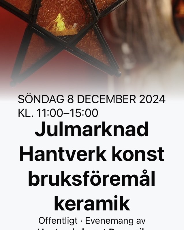 Välkomna till vår Julmarknad den 8 december